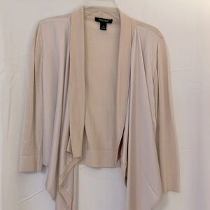 White Black Market small beige light weight jacket knit silk great for camisole
